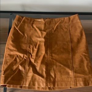 Fee people Fuad suede tan high waisted mini